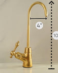 Unlacquered Brass Cold Water Faucet, Filter Tap