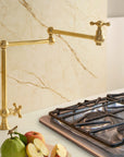 Unlacquered Brass Standing Pot Filler