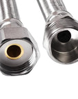 Stainless Steel Braided Faucet Connector: G1/2, 2-Pack