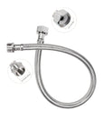 Stainless Steel Braided Faucet Connector: G1/2, 2-Pack
