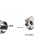 Stainless Steel Braided Faucet Connector: G1/2, 2-Pack