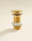 Unlacquered Brass Bathroom Sink Drain, Basin Sink Stopper, Pop up Drain