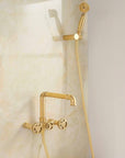 Sandy Wall Mounted Tub Filler - Unlacquered Brass