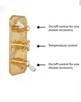 Unlacquered Brass Thermostatic Shower System