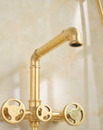 Sandy Wall Mounted Tub Filler - Unlacquered Brass