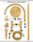 Nashville exposed brass shower set with timeless design