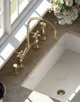 Unlacquered Victorian Brass Bridge Faucet