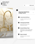 Unlacquered Victorian Brass Bridge Faucet