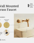 Wall Mounted Bath Brass Faucet