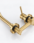 Roswell brass wall mount tap for bathroom sinks