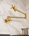 Handcrafted Sartinia solid brass pot filler