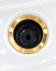 Solid brass garbage disposal sink flange kit, 3 1/2 inch