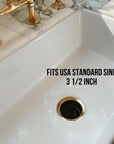 Solid brass disposal flange for kitchen sinks