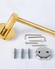 Wall mounted brass toilet roll holder