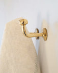 Brass hook for coats, towels and bags