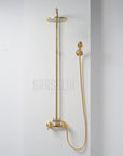 Solid brass shower suitable for indoor and outdoor installation