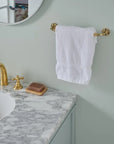 Wall Mounted Brass Towel Bar in Bathroom