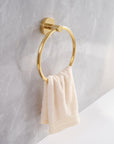 Brass towel ring for bathrooms
