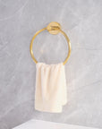 Unlacquered brass hand towel ring