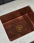 Handcrafted copper bar sink by Brasslik