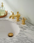 Vienna widespread bathroom faucet in brass