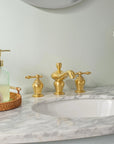 Vienna brass widespread vanity faucet