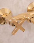 Traditional Winchester brass wall mount faucet