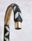 Modern wood and brass bathroom faucet for vanity sinks