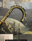 Wood and brass vanity faucet handcrafted by Brasslik