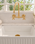 Huntley Wall Mounted Faucet - Unlacquered Brass
