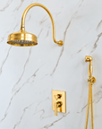 Katy Shower Set - Unlacquered Brass