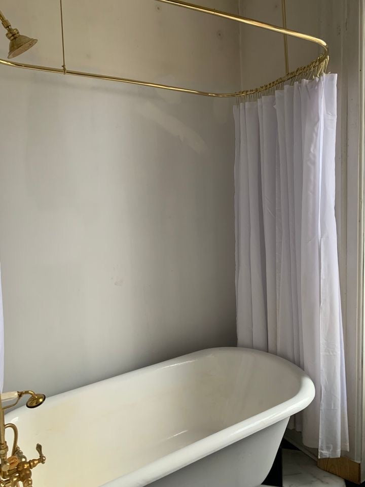 Brass Shower Curtain Rod, Bath Rail for Shower Covering