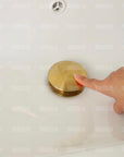 Bathroom Sink Pop-Up Drain with Overflow – US Standard, Unlacquered Brass