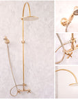 Unlacquered Brass Exposed Shower System