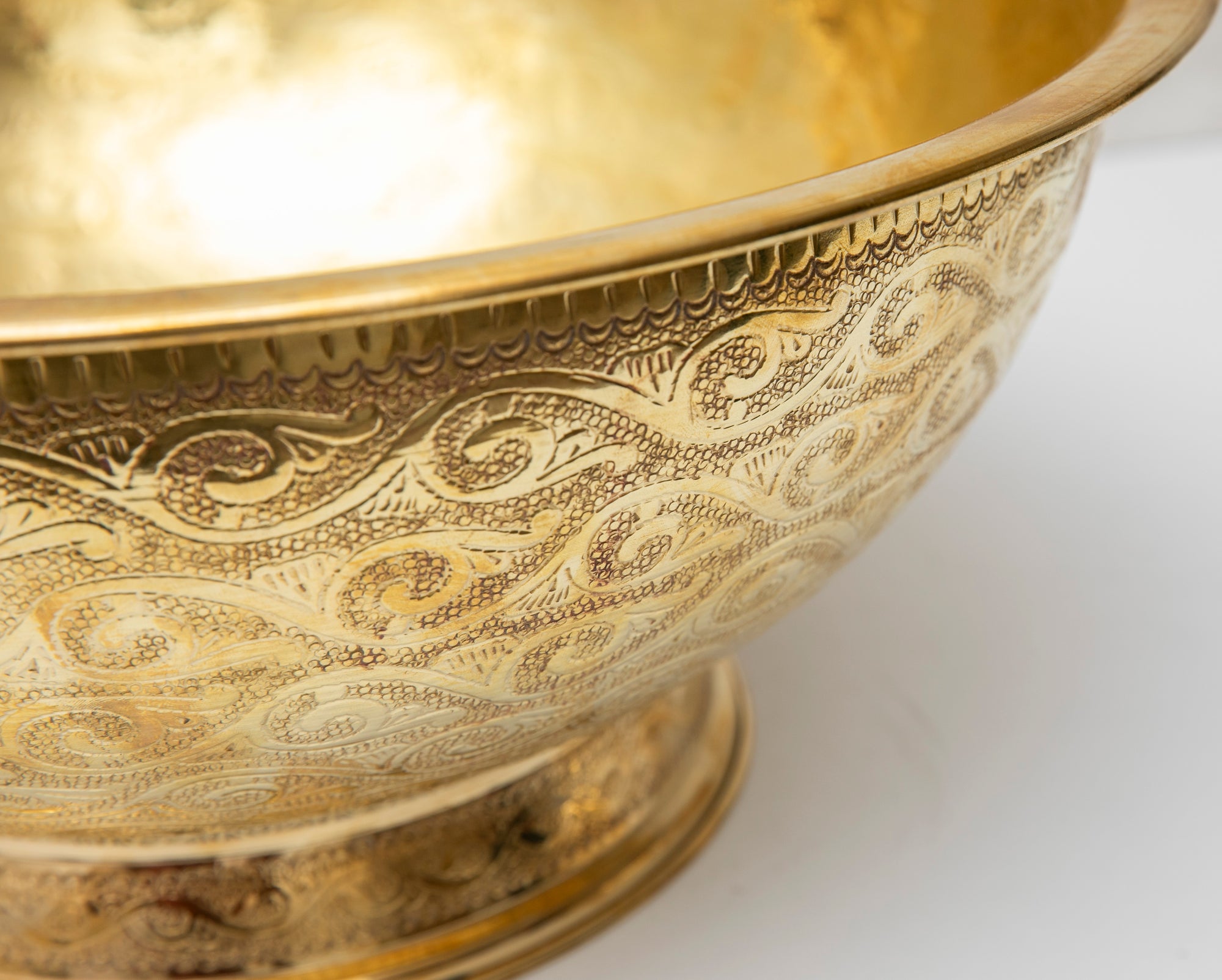 Brass Vessel Sink | Engraved Brass Sink | Brasslik