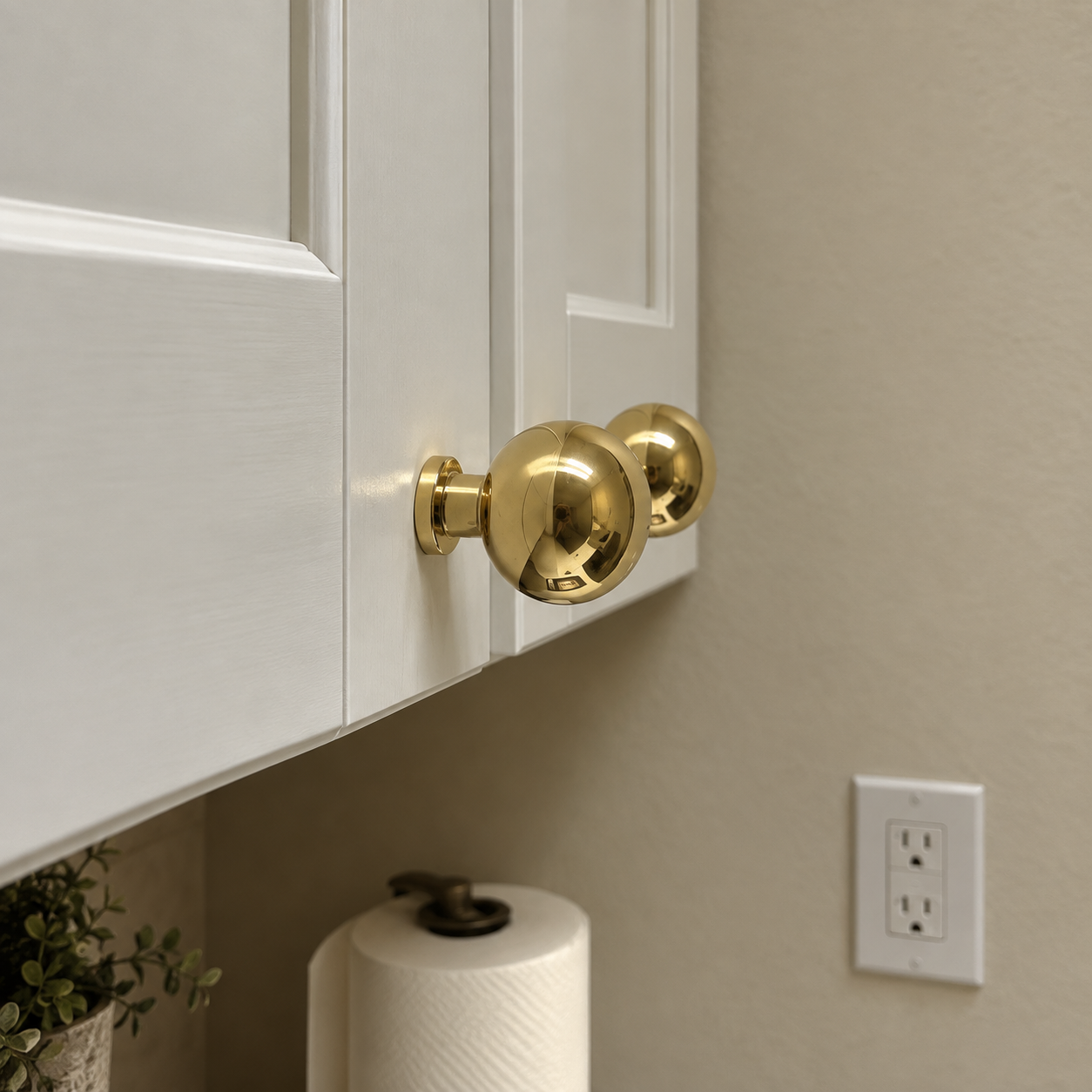 Snyder Round Knob - Unlacquered Brass