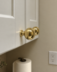 Snyder Round Knob - Unlacquered Brass
