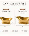 Unlacquered Brass Vessel Sink - Bathtub Style