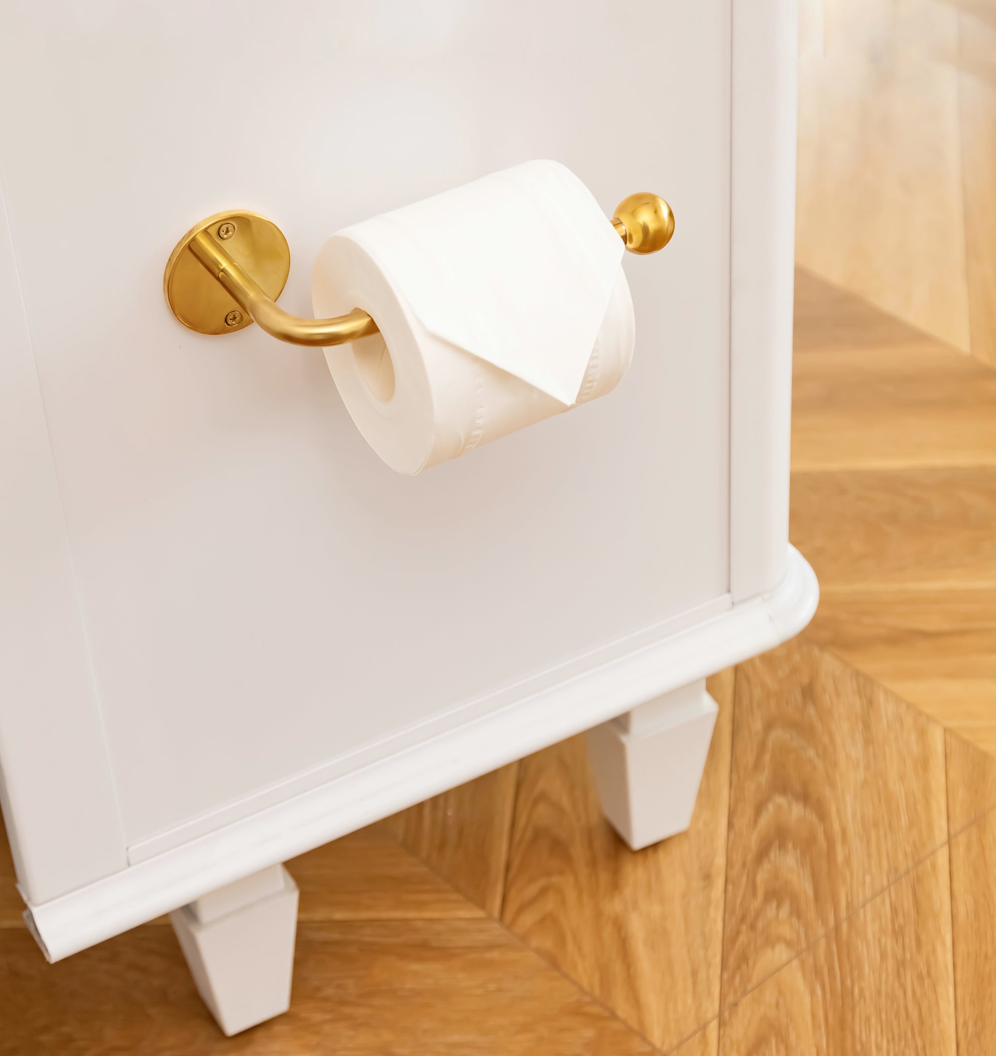 Brass Toilet Paper Holder – Vintage Wall Mount Toilet Roll Holder in Unlacquered Brass