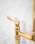 Unlacquered Brass Bridge Kitchen Faucet