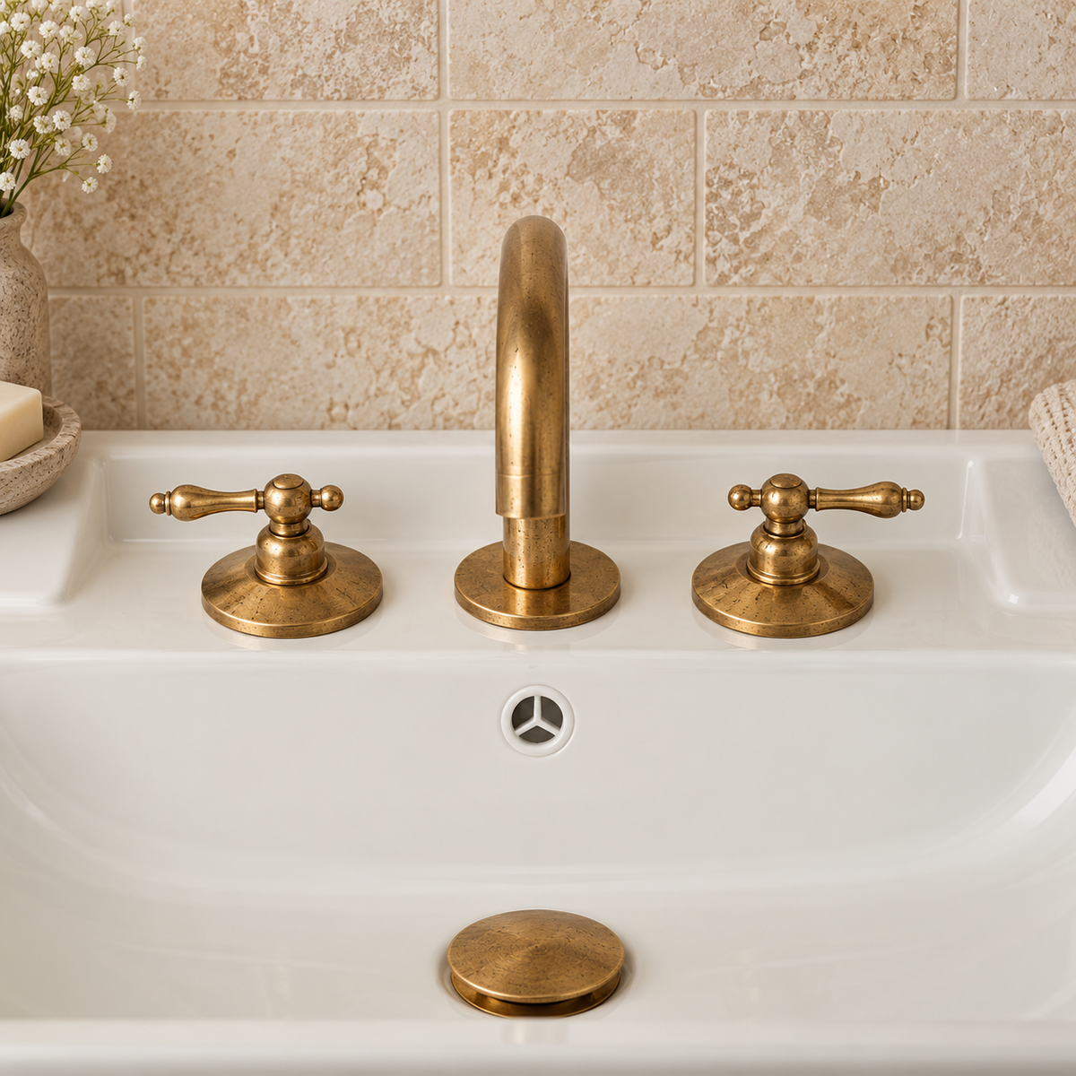 Unlacquered Brass Bath Vanity Faucet
