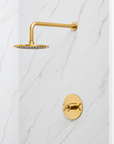 The Brasslik Single Function Shower - Unlacquered Brass