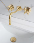 Unlacquered Brass Curved Wall Mount faucet