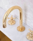 3 Holes Bathroom Faucet | Deck Mounted Faucet | Brasslik