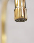 Brass Bridge Kitchen Faucet With Curved Legs