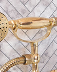 Handcrafted Unlacquered Brass Freestanding Bath Tub Filler