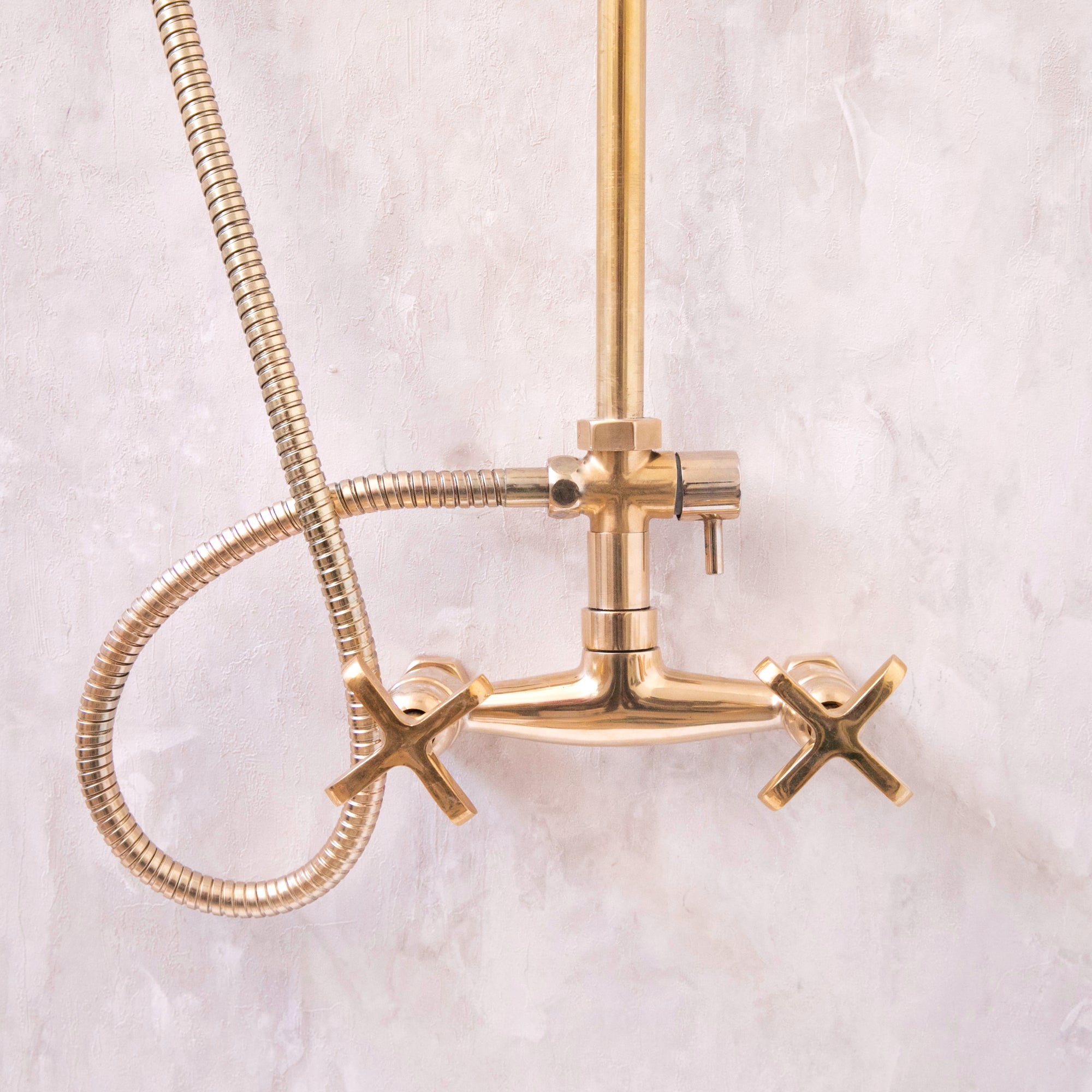 Unlacquered Brass Shower | Exposed Shower System | Brasslik