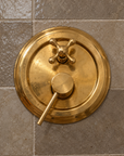 Shawnee Shower Combo with Handheld and Tub Spout – Unlacquered Brass