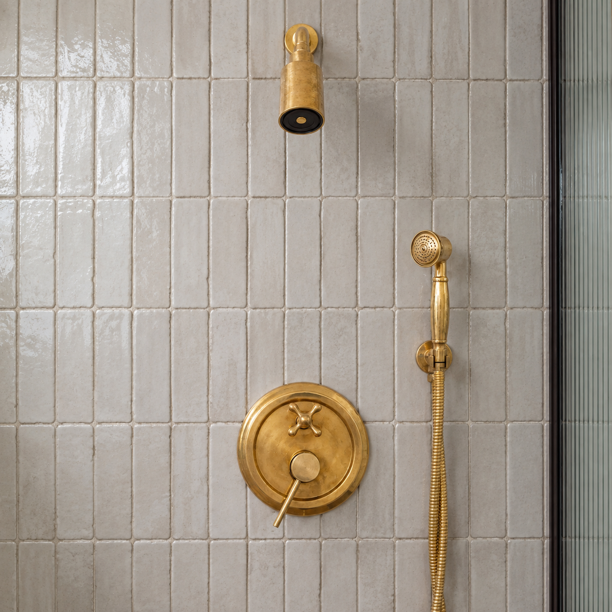 Kyc Brass Shower System - Unlacquered Brass