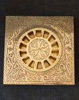 Engraved Brass Square Bathroom Floor Drain